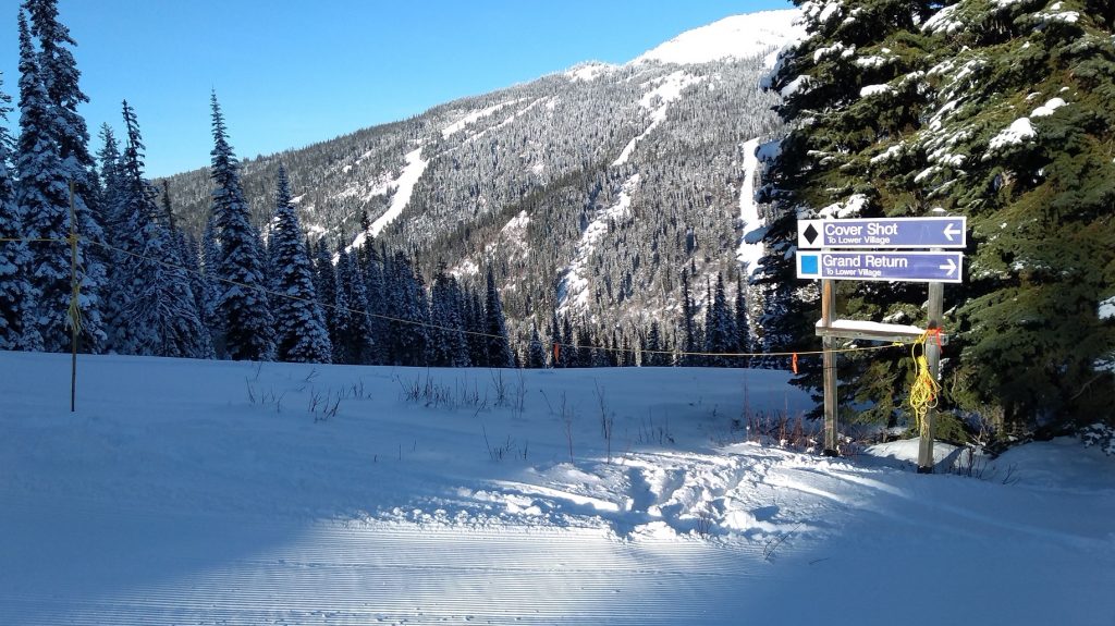 Entrance to cover shot at sun peaks
